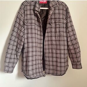 Wrangler Quilted Brown Plaid Jacket